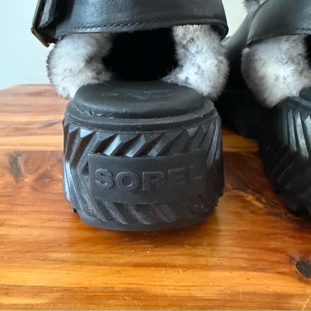 Sorel Ona Ave Slingback Black Mules - Picture 4 of 9